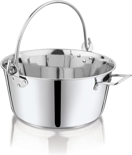 Penguin Home Professional Poêle à confiture/Maslin - Capacité de 8.5 litres - Acier inoxydable - Compatible avec toutes les plaques de cuisson - Diamètre 30,5 cm