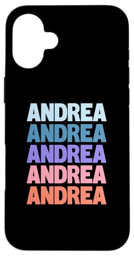 Funny Modern Repeated Text Design Andrea X}zP[X iPhone 16 Plus p