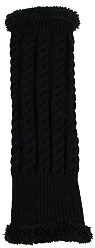 N'Ice Caps Girls Leg Warmers Cable Knit Kids Warm Comfortable Sherpa Lining 6