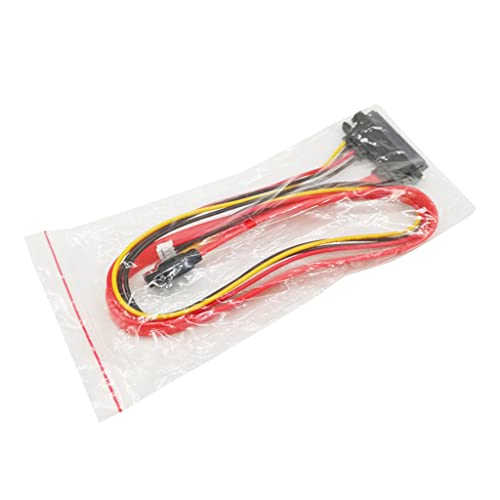 Cable extensión SATA 22 pines macho a hembra rojo 42 cm miniatura 7