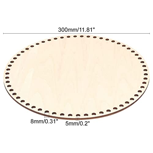Fondo de cesta de madera 30 cm para base circular de madera para tejer y ganchillo DIY 7