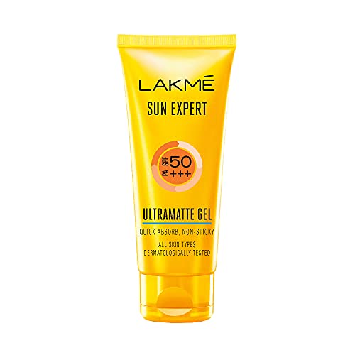 Image of Lakme Sun Expert SPF 50 Gel, 50 g & Lakme Lumi Cream,Moisturizer with highlighter, Enriched with Niacinamide for all skin type,30 gm