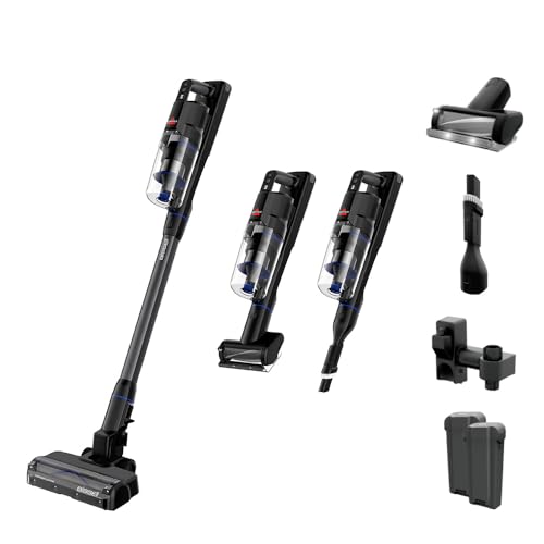 BISSELL PowerClean FurGuard 4241K Self-Standing Cordless Vacuum Cleaner with Self-Cleaning Brush Roll for Pet Hair Upholstery Tool & LED Headlights 2 Batteries (Up to 100 Min) | 2-Year Warranty