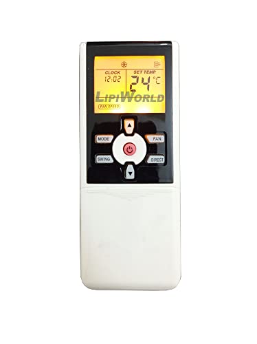 Image of LipiWorld 55 AC Remote Control with Display Light (Old Remote Exactly Same Remote Will Only Work) Compatible for VOLTAS AC Remote with Backlight
