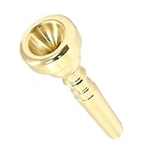 Piutouyar 5C Trumpet Mouthpiece, Brass Trumpet Mouthpiece Replacement Gold Plated Trumpet Instrument Accessories for Beginners, Professionals Players