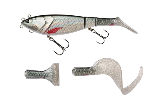 Berkley Zilla Tailswinger, Fishing Hook, Hard Lure, the First Jointed Tailbait on the Market With Amazing Swimming Action and Huge Versatility, PredatorFishing, Pike, Unisex, Roach, 89g | 180mm