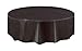 Round Black Plastic Tablecloth, 84"