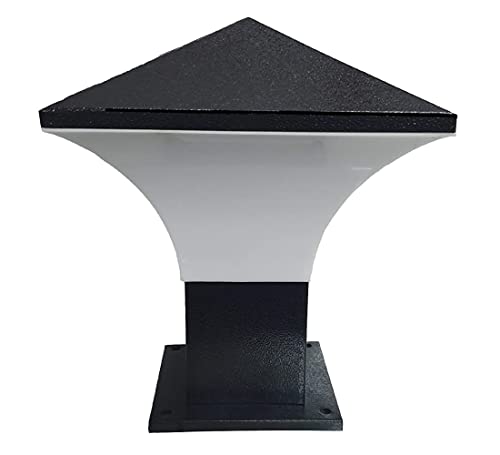 Image of Keypkus Black Metal Outdoor Gate Light for Pillar, Waterproof Modern Boundary Wall Lamp with B22 Holder, (Bulb not Included) Decorative Entrance Light for Home & Garden, Pack of 2