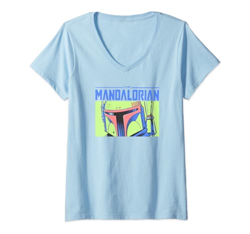 T-shirt Mandalorian Boba Fett col V pour homme vêtement Star Wars
