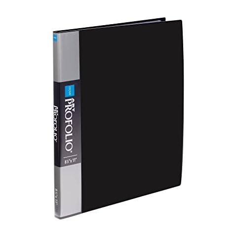 Itoya Original Art ProFolio 8.5x11 Black Art Portfolio Binder with Plastic Sleeves with 48 Pages - Portfolio Folder for Artwork with Clear Sheet Protectors - Presentation Book for Art Display Cover