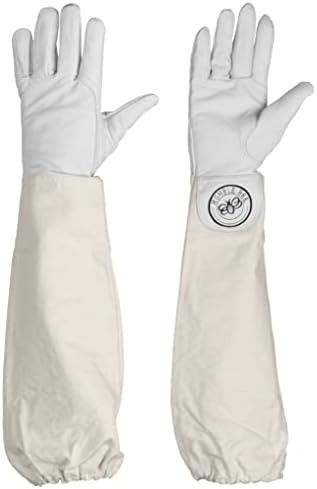 Humble Bee 110 Goatskin Beekeeping Gloves with Extended Sleeves, XL, Meadow Gray