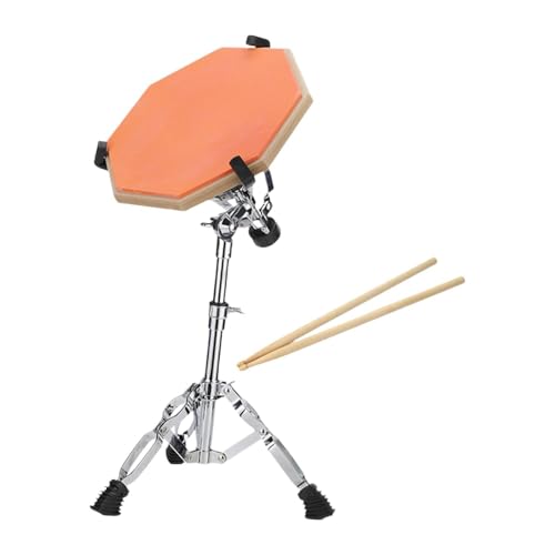 Pad d'entraînement de batterie 12 pouces orange avec son support de caisse claire réglable