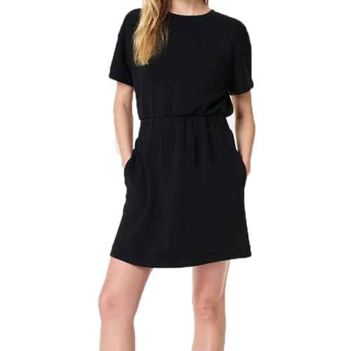 Freelady Tshirt Dress, Freelady Cinched T Shirt Dress, Summer Casual Short Sleeve Crew Neck Knee Length Travel Dresss