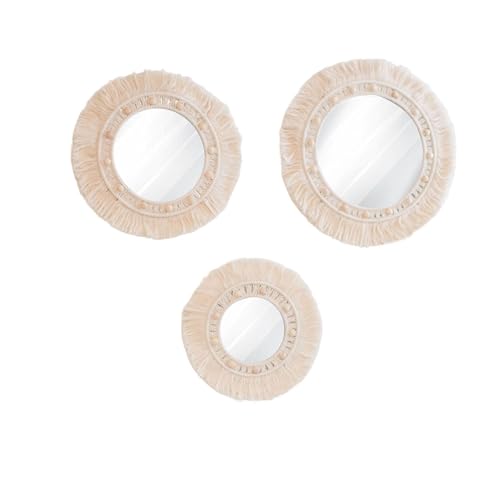 Image of Crane Baby Willow 3-Piece Mirror Macrame Wall Hangings - Handcrafted, Decorative Nursery Accessory