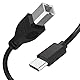 USB C MIDI Kabel für Yamaha Casio Digital Piano MIDI Controller DJ Controller, USB B auf USB C Druckerkabel Scannerkabel für MacBook Pro, Air, HP, Epson, Canon, Brother, Lexmark, Xerox,1m