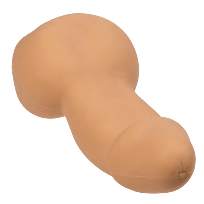 realistischer Antistress Penis zum Kneten - erotischer Scherzartikel für Junggesellenabschiede - Glied mit Hoden als Partygag für Karneval/Malle