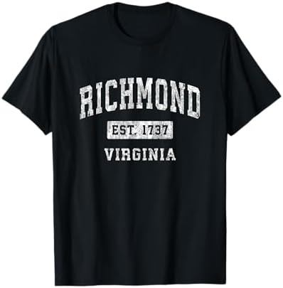 Richmond Virginia VA Vintage Established Sports Design T-Shirt