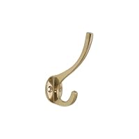 Infinity Decor Victorian Brass HAT & Coat Wall/Door Hook Antique Vintage Hanger Storage - 87mm (Polished Brass)