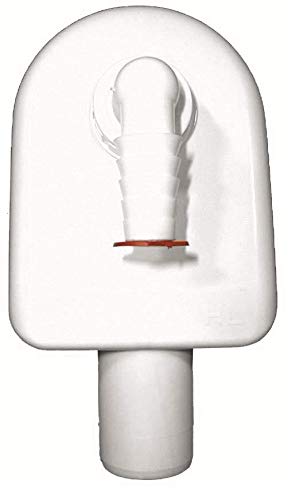 Preisvergleich Produktbild HL410 Waschgeräte-Aufputz-Sifon DN40 mit Abdeckkappe weiß