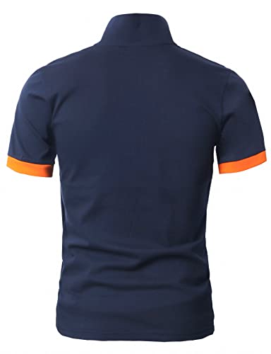 Glestore Polo Sport T-Shirt MT1030 Uni Homme, Bleu Foncé, L - Image 4