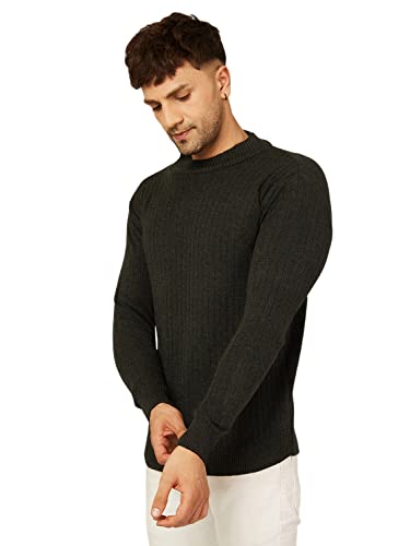 Image of Kvetoo Men High Neck Full Sleeve Winter Woolen Sweater