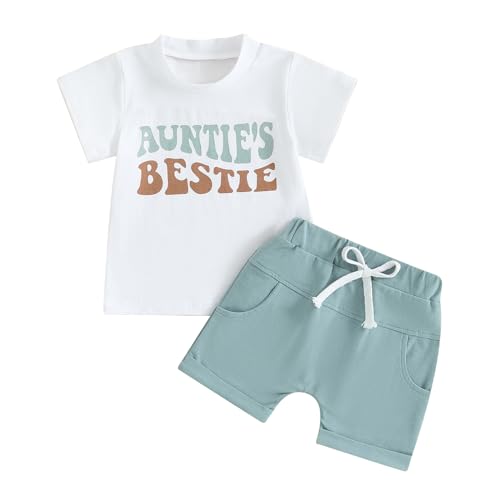 Image of Mandizy Baby Boy Clothes Summer Short Sleeve T-Shirt Tops Solid Color Shorts 3 6 9 12 18 24 Months Boy Casual Outfits