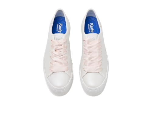 Image of Keds Women's Triple Up Leather White Pearlized Ballet Leather 8 Medium