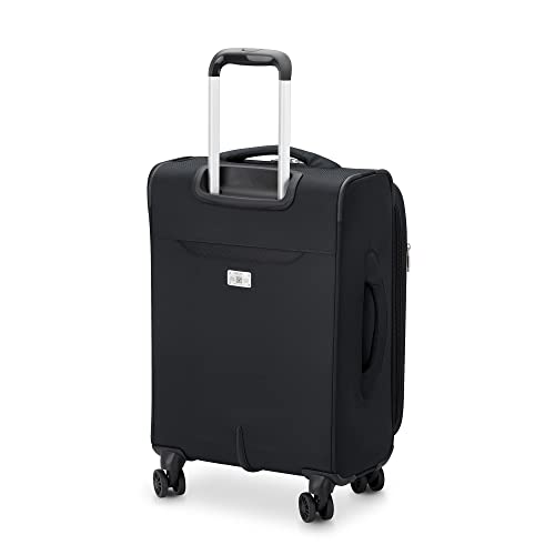 Image of DELSEY PARIS Sky Max 2.0 Softside Expandable Luggage with Spinner Wheels, Black, Carry-on 21 Inch