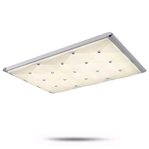 Plafonnier LED moderne rectangulaire 68x42cm avec télécommande pour salon