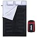 Sleeping Bags for Adults 2 Person, Ohuhu Double Sleeping Bags for Adults with 2 Pillows Fall Winter Cold Weather Waterproof Queen Sleeping Bag for Family Kids Teen Outdoor Camping Hiking Backpacking