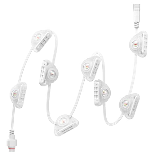 addlon 16FT Permanent Outdoor Lights, RGB+IC Smart LED Outdoor Lights for House, Extension...