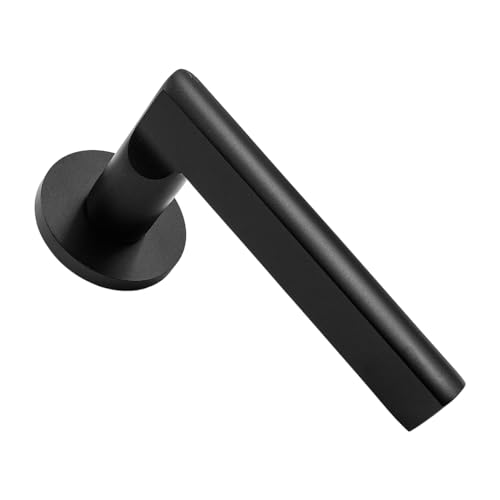 ZONADAH Matt Black Indicator Bolt Lever Door Lock, Complete Set including T-Bar Bathroom Handles, Bathroom Lock - Image 3