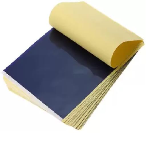 100 Sheets Stencil Paper for Tattooing, Easy Transfer, Certified Vegan, with Vegetable Wax & High-Visibility Purple Dye