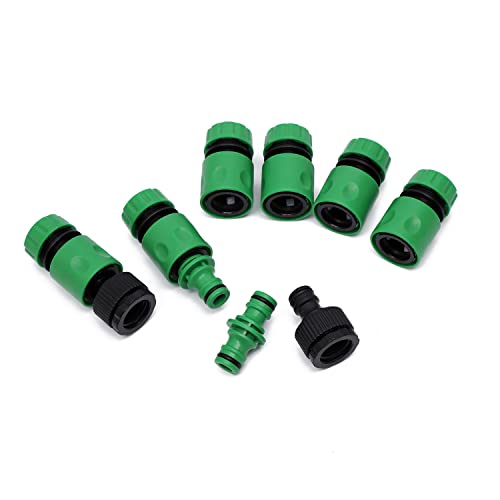 LINZI Garden Hose Water Tap Connector Fitting Kit + 6 Hose End Quick Connectors + 2 Double Male Snap Connectors + 2 Hose Tap Connector + 5 Hose Washers 1/2" + 5 Hose Washers 3/4" +5 O-Rings - Image 4