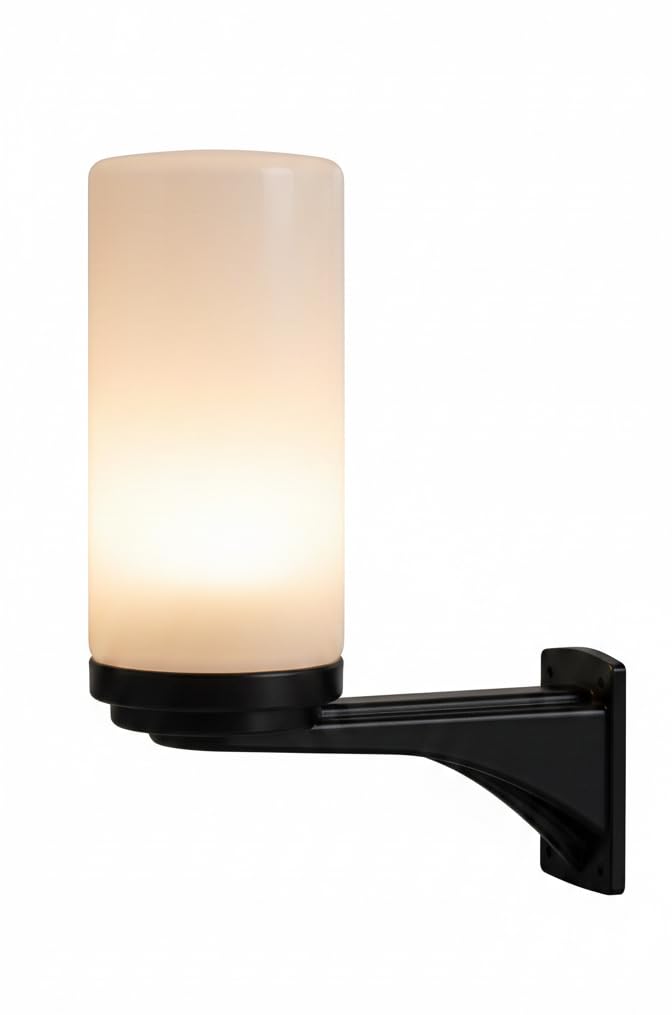Generico Testapalo Cilindro Moderno e Applique da Muro, Attacco E27, Opale e Trasparente, Policarbonato e Metacrilato Antingiallimento, Made in Italy, IP44 per Palo 60mm e Parete (TRASPARENTE)