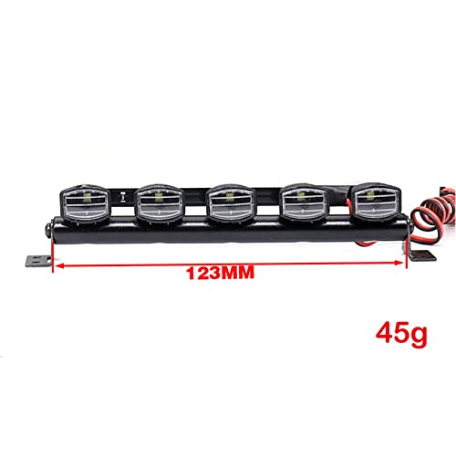 KEEDA Roof Lamp LED Light Bar for 1/8 1/10 Scale RC Crawler Car Monster Truck HSP HPI TAMIYA CC01 Axial SCX10 D90 (5 LED) - Image 2