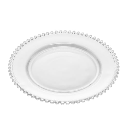 WOLFF Conjunto de Pratos de Cristal Pearl 28cm 4 Peças - Mesa Posta - Itens Para Casa - Utensílios d