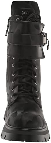 DKNY Women's Lace-up Lug Sole Combat Boot Fashion, Black, 7 | Image 1