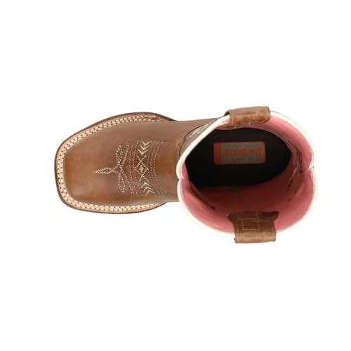 ROPER Kids Girls Indian Arrows Square Toe Casual Boots Mid Calf - Brown - Size 1 M4