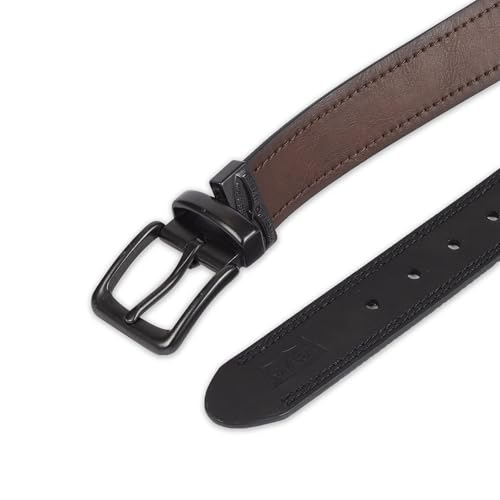 Image of Levi's Leather Men's Levis 40Mm Reversible Belt With Brushed Silver Buckle