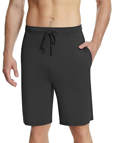 NACHILA Herren Pyjama-Shorts Bambus Schlafhose Leichte Loungehose S-XL - Schwarz - X-Large Cover