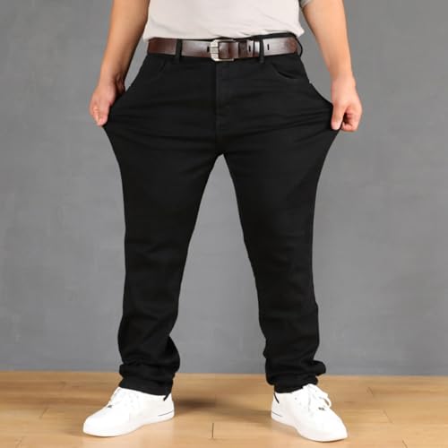 Jeans Pants Trousers Denim Fat Plus Size Classic Trendy Stretch Black Casual Commuter Straight for Men2