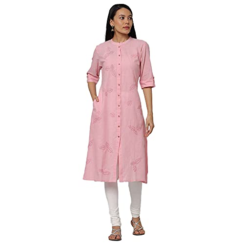 STOP by Shoppers Solid Mandarin Collar A-Line Womens Kurta