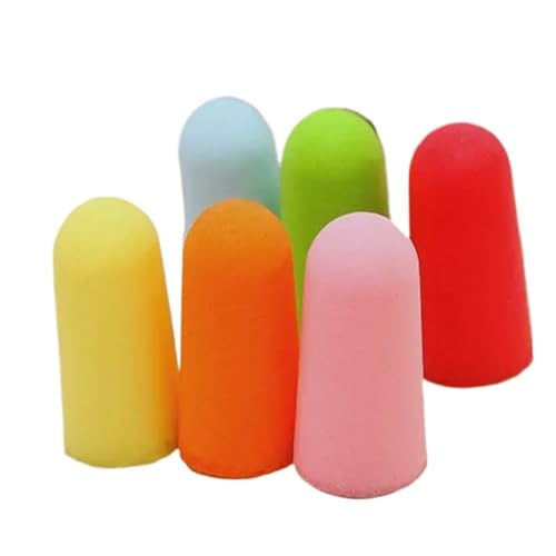 10ペア ソフトオレンジフォーム耳栓 先細り 旅行睡眠 騒音防止耳栓 騒音低減 旅行睡眠用(Green)