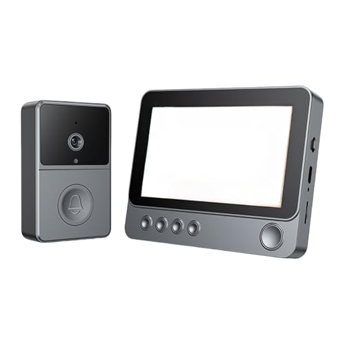 Interphone sonnette video avec ecran IPS 4.3 pouces et audio bidirectionnel