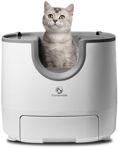 Furoomate Self Cleaning Litter Box Large Capacity, Automatic Cat ...