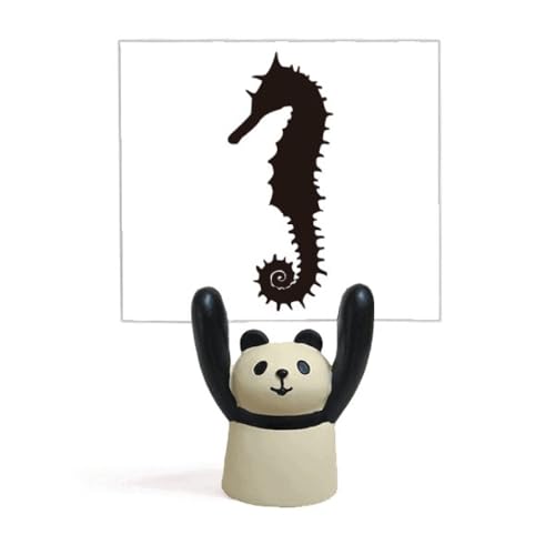 Porte-mémo hippocampe noir motif panda : une idée cadeau originale pour le bureau