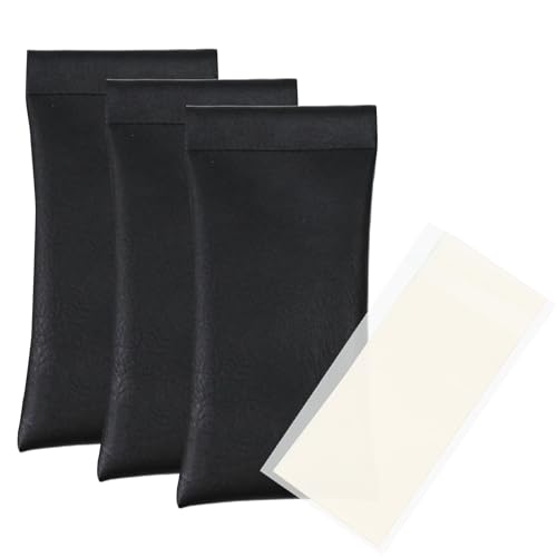 Canvas Trend Lot de 3 étuis à lunettes, étui à lunettes fin et souple pour homme et femme, pochette plate portable avec 1 chiffon de nettoyage, étui à...