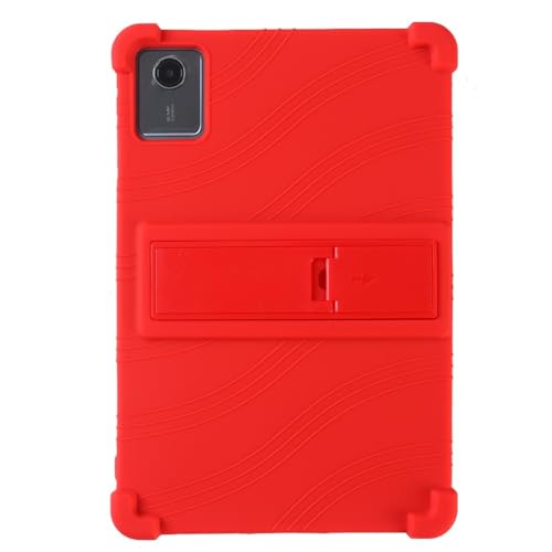 Coque arrière Lenovo Tab P12 TB370FU silicone rigide rouge antichoc