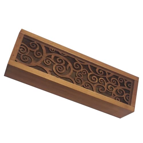 PERSELOSO 木製透かし彫り収納ボックス 蓋付き 多機能ジュエリーケース 小型センター用実用的収納木箱